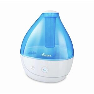 Crane EE-5952 Ultrasonic Cool Mist Humidifier Night Light Blue/White Never Used